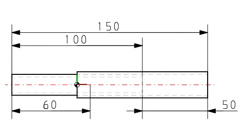 Example: Horizontal dimensioning 2D