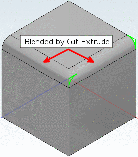 Chamfer/Fillet created by Cut extrude