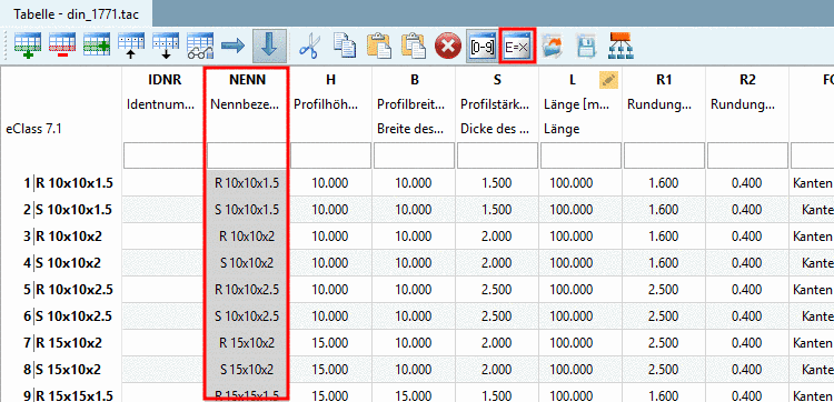 Columns with Attribute algorithm have gray background.