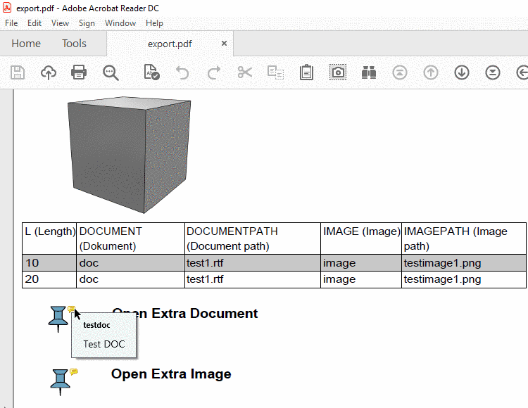 Documents embedded in PDF
