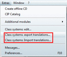 Class systems: export translations...