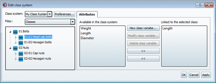 Tabbed page "Attributes"