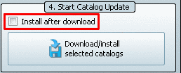 Deactivate "Install after download"