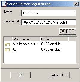 Neuen Server registrieren