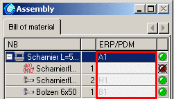 Assembly with ERP number