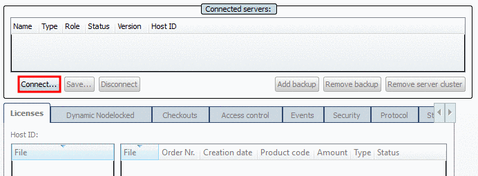 Connected servers
