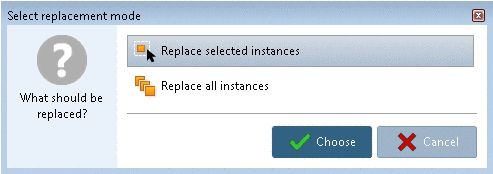 Select replacement mode