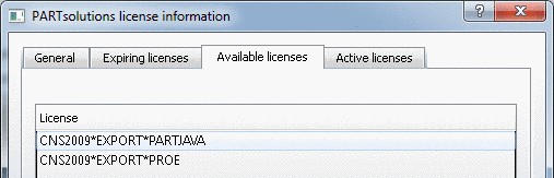 PARTsolutions license information