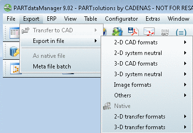 Export Menu -> Export in file