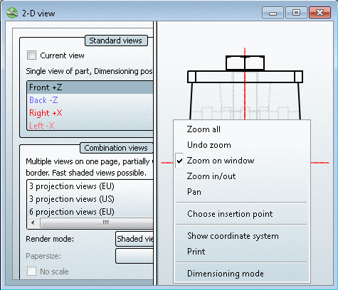 Context menu: Assembly - 2D view META