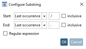 Configure "Substring"
