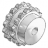 3D CAD MODELS- Ketten Fuchs GmbH - Double sprocket 3/4 x 7/16" - Double sprockets 3/4 x 7/16", suitable for two running side by side single roller chains according to DIN 8187 or ISO / R 606