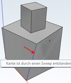 Blend-Feature kann nicht auf Kante zwischen 2 Sweep-Flächen angewendet werden