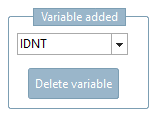 "Variable added" Dialog