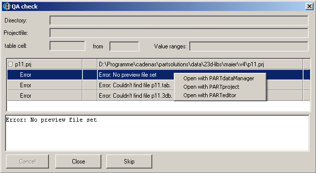 Dialog window - QA check