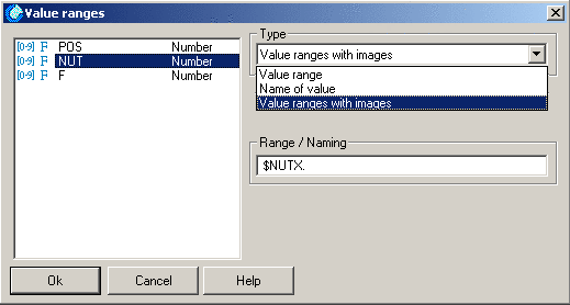 Value ranges window
