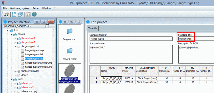 PARTproject -> Edit project -> Table file