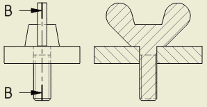 Screw with section