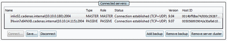 Example: MASTER already saved and BACKUP in fact added, but not saved yet
