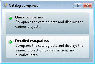 Catalog comparison