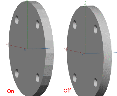 Always use simplified depiction (robust against errors in mesh): On/Off