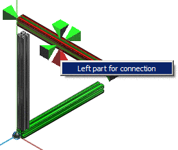 Left part for connection