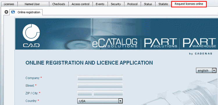 Online registration and licensing