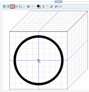 For a centered second circle, the snap point in the center of circle is selected