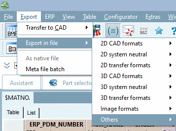 Export formats "Others"