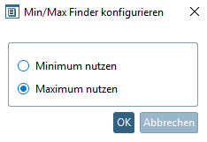 "Min/Max Finder" konfigurieren