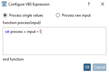 Configure "VBS Expression"