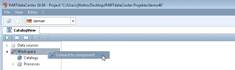 Connect to component