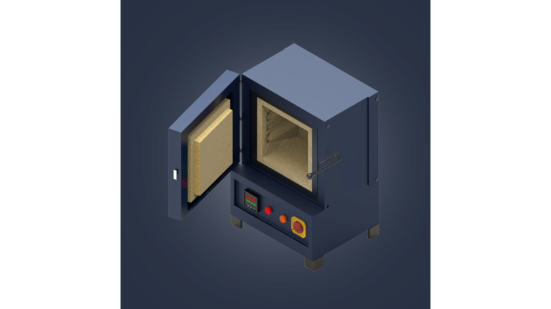Muffle furnace  2D Symbols  3D Models