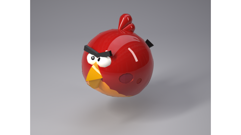 Angry Birds 3d Lowpoly Mesh 3d Rendering