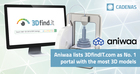 1st place for 3DfindIT.com - Aniwaa lists download portals with the most 3D CAD models