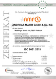 Erfolgreiche Rezertifizierung von AMF nach ISO 9001:2015 – Zertifikat ist bis 2024 gültig