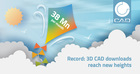 3D CAD downloads still on the upwind - CADENAS records over 38 million downloaded CAD models per month for the first time